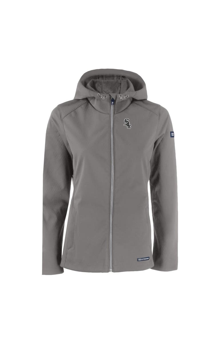 Cutter & Buck Women's Cutter & Buck  Gray Chicago White Sox Evoke Eco Softshell Recycled Full-Zip Jacket, Alternate, color, 