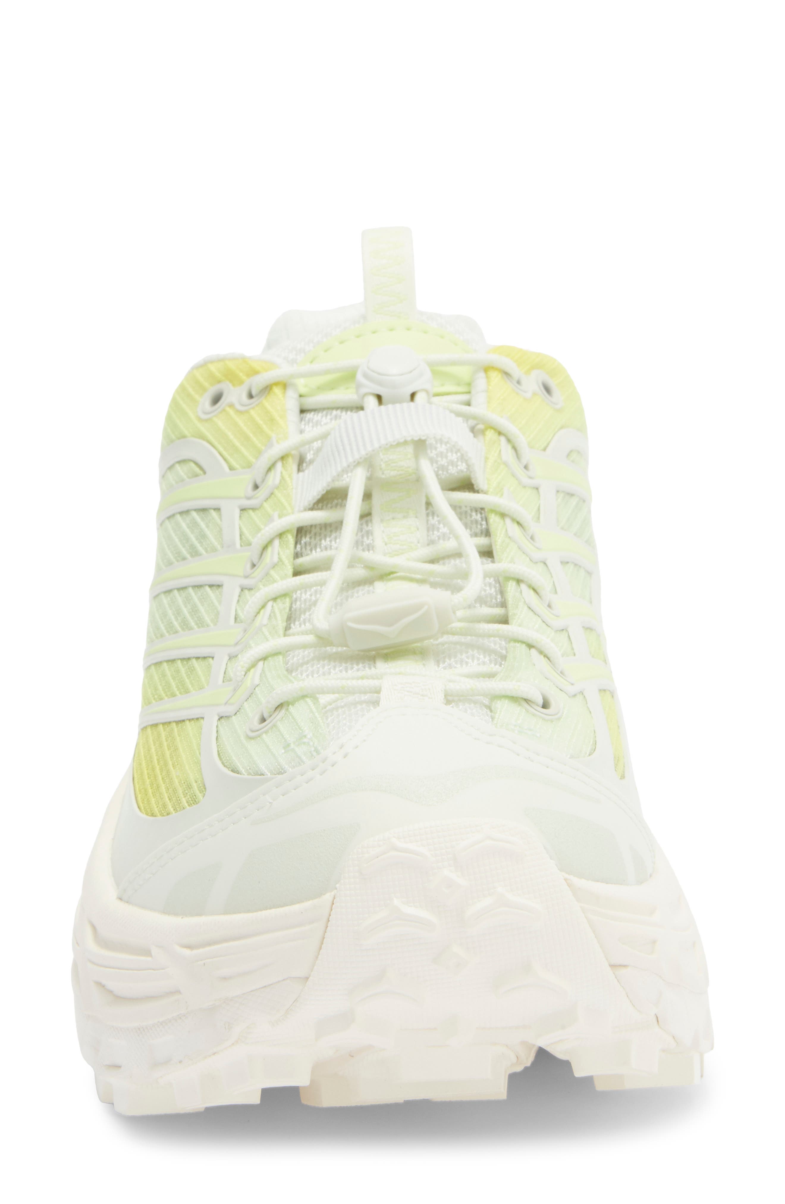 HOKA Mafate Three2 Grid Sneaker, Alternate, color, Truffle Salt / Lemon