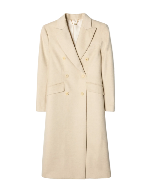 Cashmere Double-Breasted Long Coat