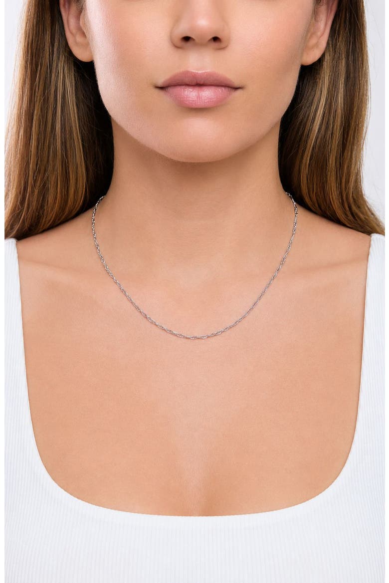 14k Gold Chain Necklace, Alternate, color, 14KW