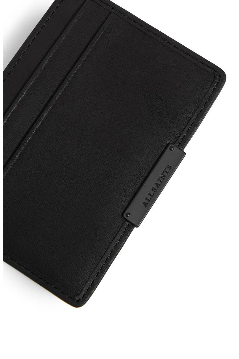 Dove Leather Card Case, Alternate, color, BLACK
