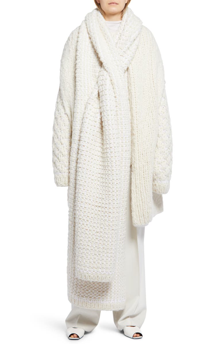 The Row Diya Oversize Cashmere Blend Long Cardigan, Alternate, color,
