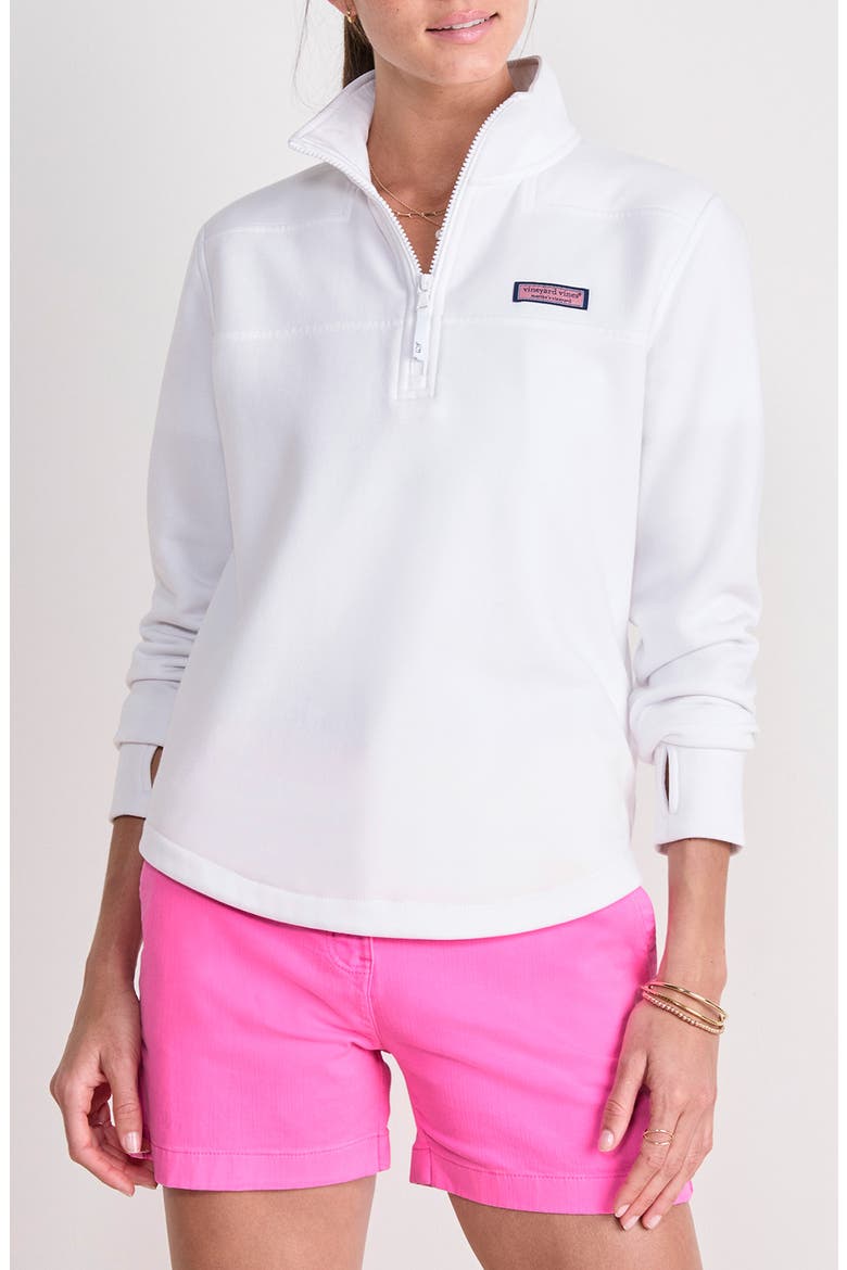 Dreamcloth Relaxed Half Zip Sweatshirt, Main, color, 100 WHITE