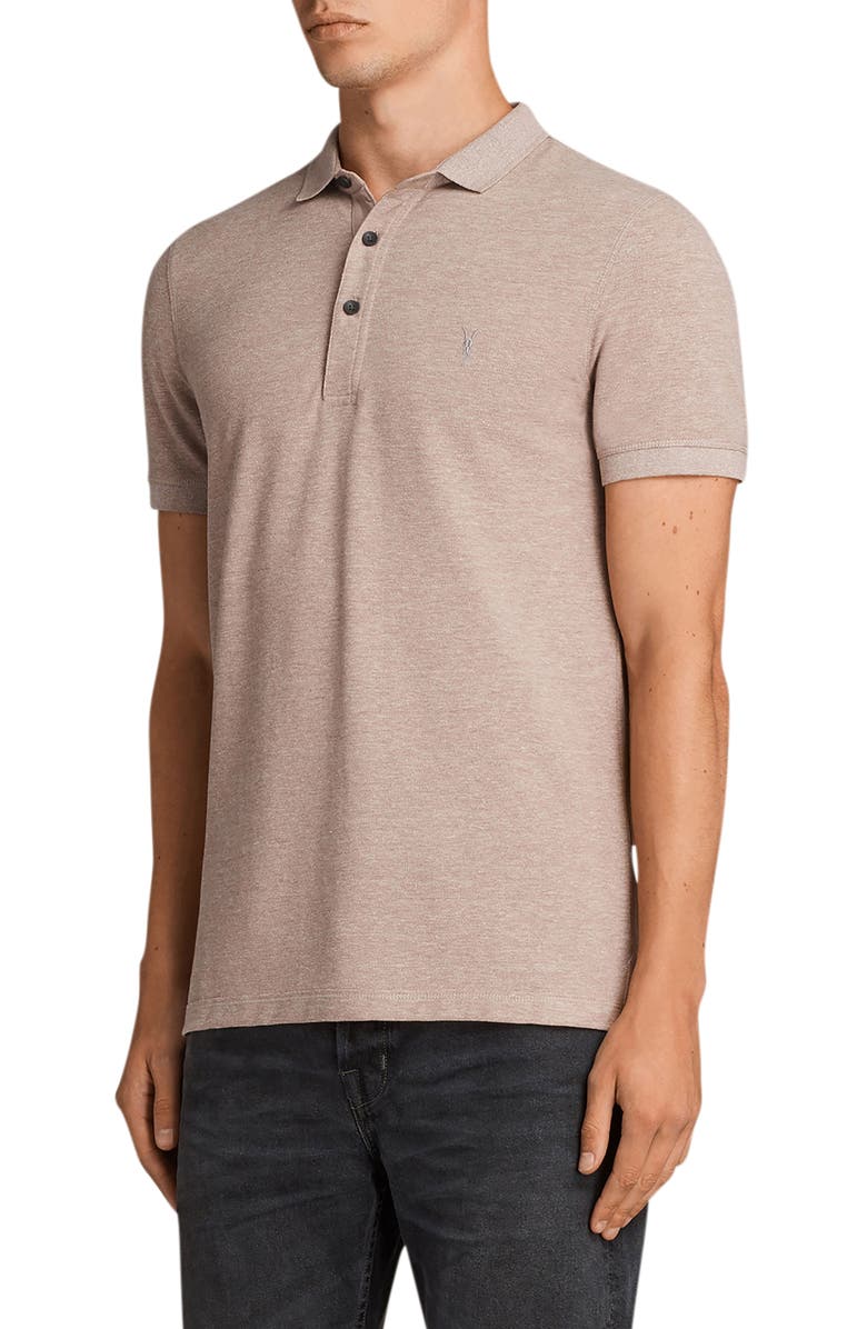 AllSaints Reform Slim Fit Cotton Polo, Alternate, color,