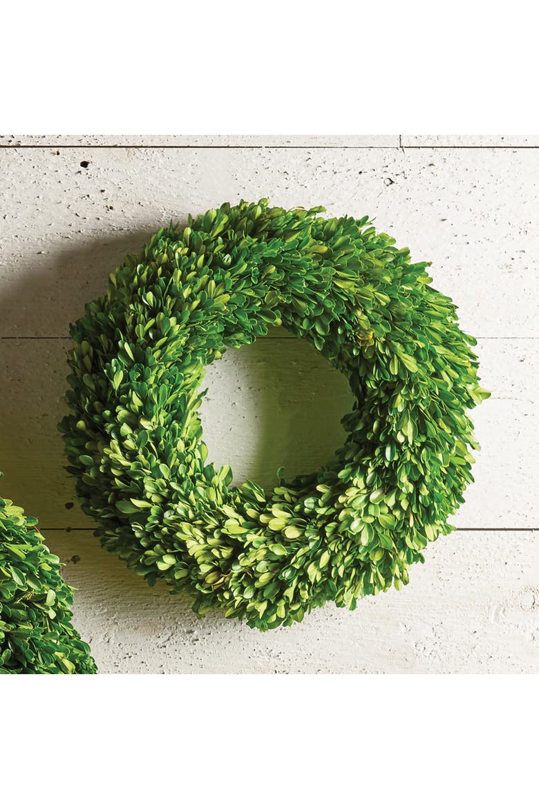 Boxwood Wreath, Alternate, color, Green