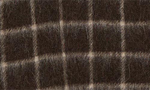 De Bonne Facture Student Windowpane Check Baby Llama Hair Blend Jacket In Brown