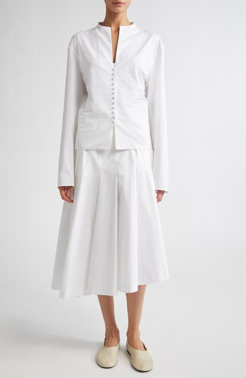 FFORME FFORME YANCY FITTED ORGANIC COTTON POPLIN BUTTON-UP SHIRT