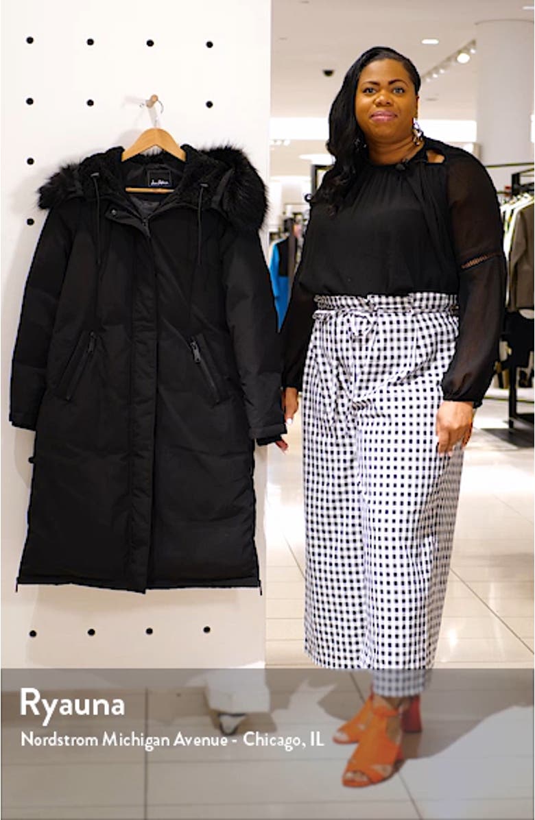 Water Resistant Long Parka with Faux Fur Trim, sales video thumbnail