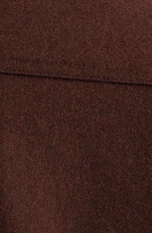 Schott Nyc Cpo Wool Blend Work Shirt In Brown