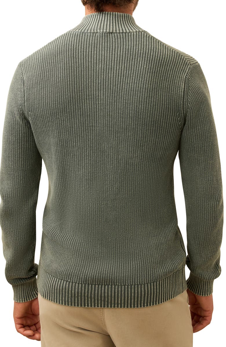 Faherty Sunwashed Quarter-Zip Sweater, Alternate, color, Mountain Olive