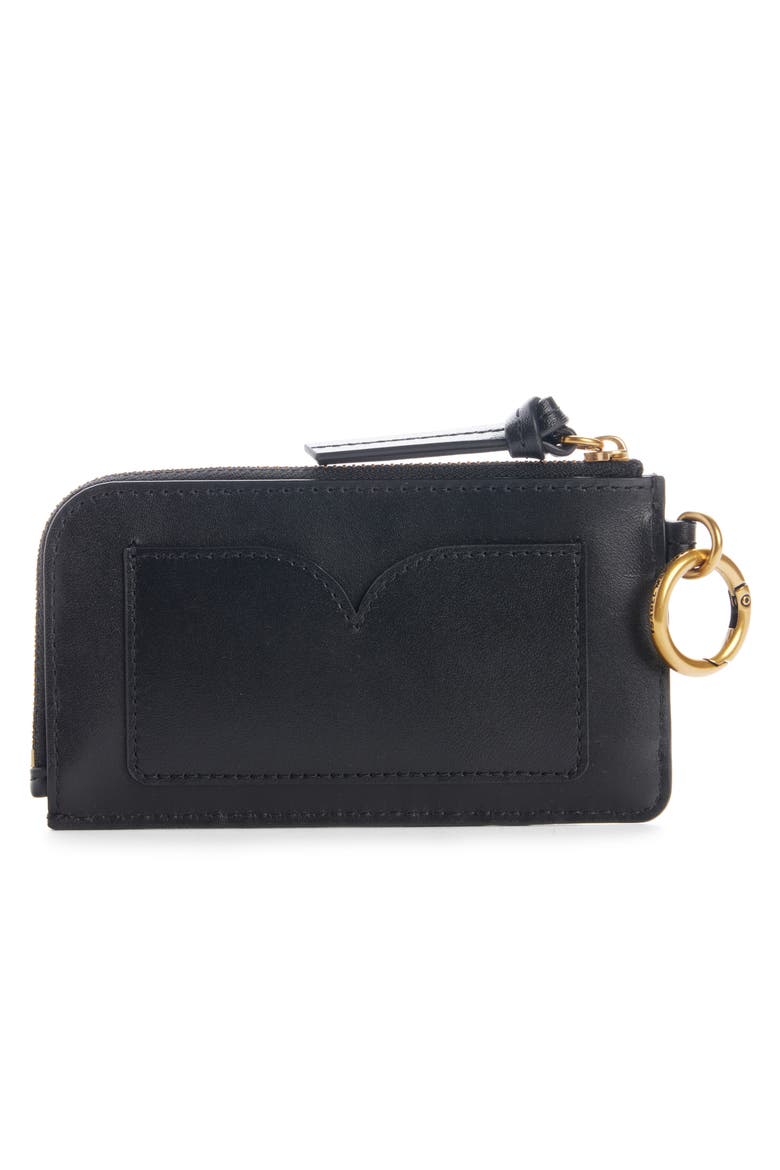 Leather Zip Cardholder, Alternate, color, BLACK 01BK