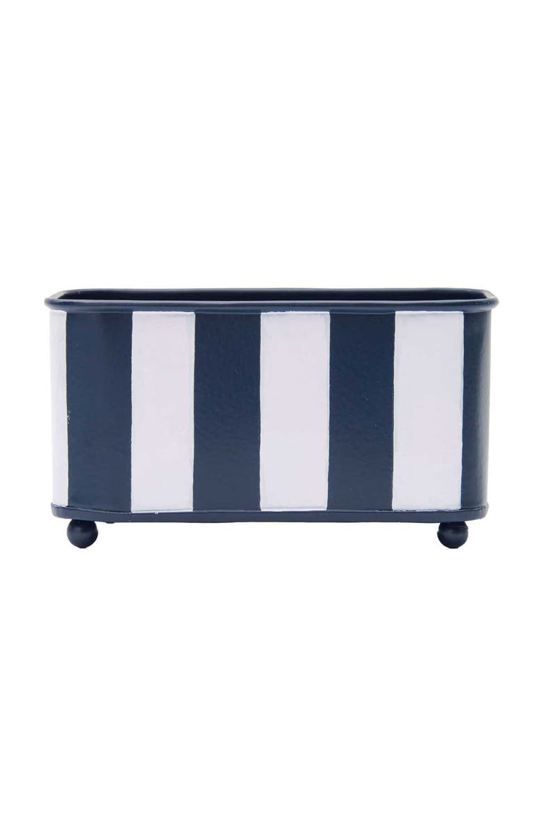 Cabana Striped Navy Mini Planter, Main, color, Blue