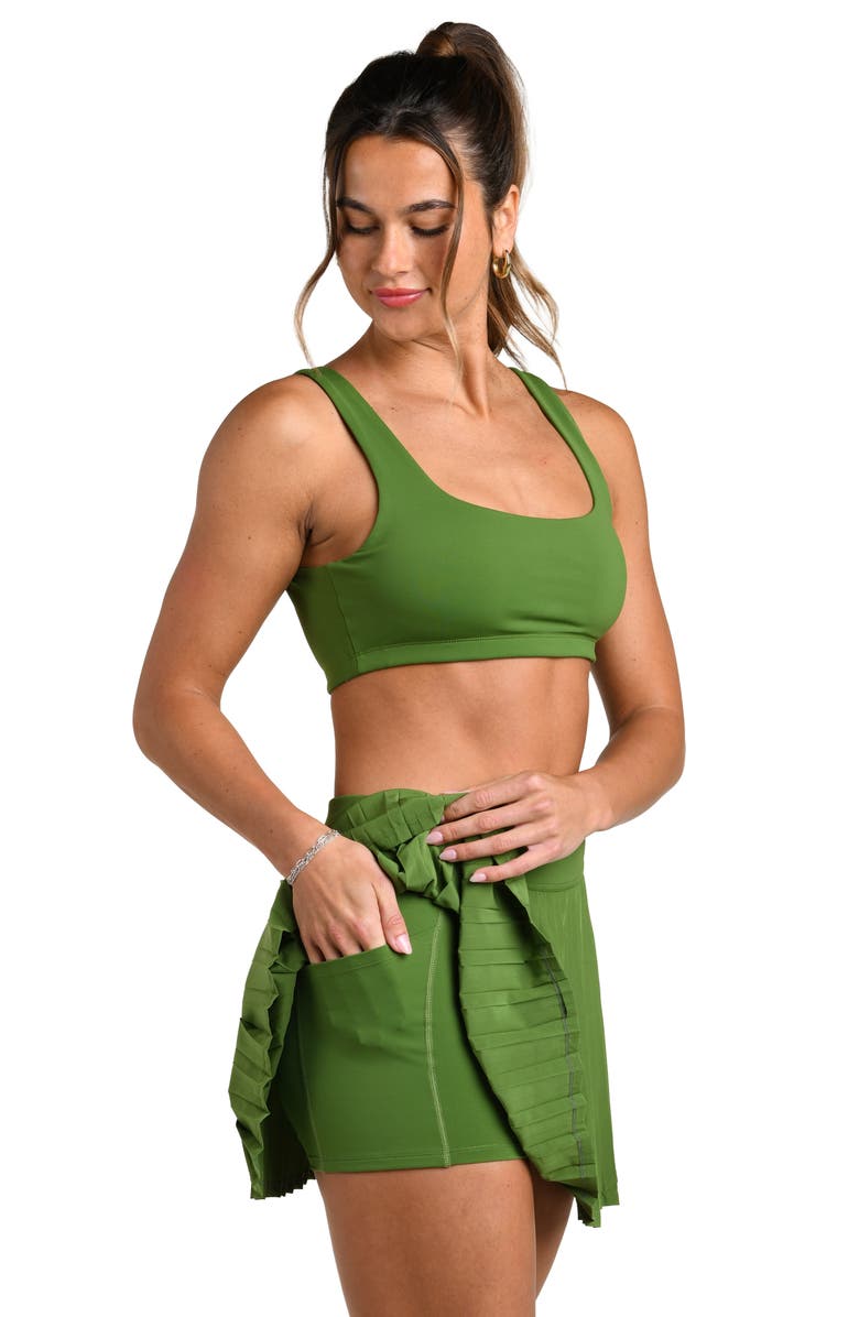 La Blanca Active Pleated Skort, Alternate, color, Turf