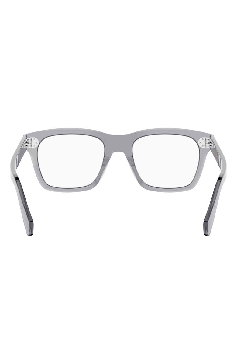 CELINE 3 Dots 52mm Geometric Optical Glasses, Alternate, color, Grey