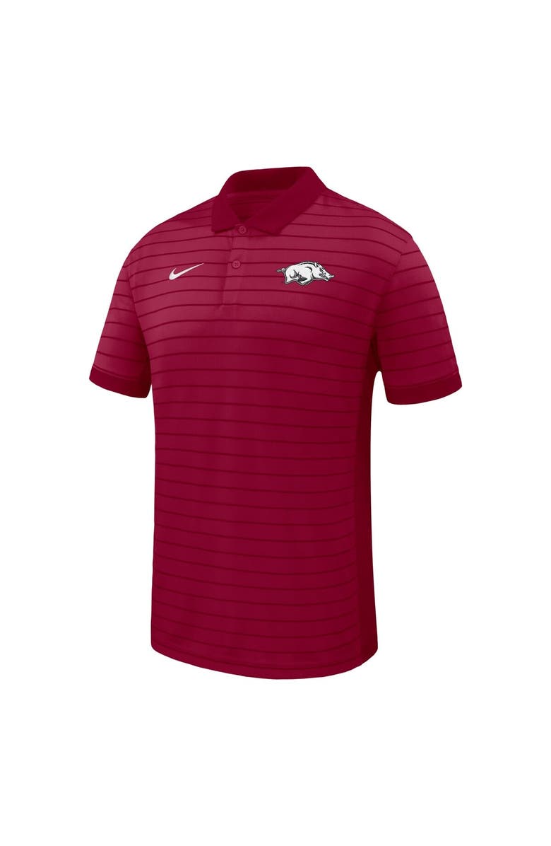 Nike Men's Nike Cardinal Arkansas Razorbacks 2025 Early Season Coaches Sideline Victory Stripe Performance Polo, Alternate, color, Cardinal