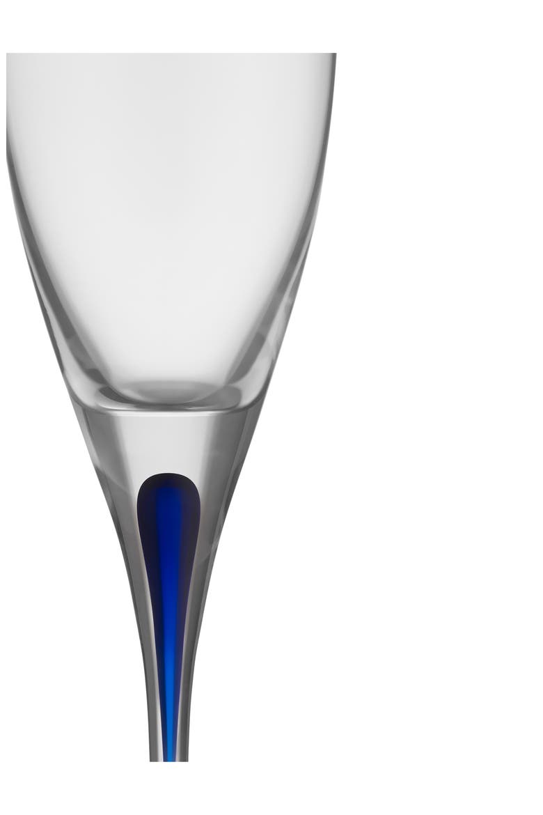 Intermezzo Champagne Flute, Alternate, color, CLEAR/ BLUE