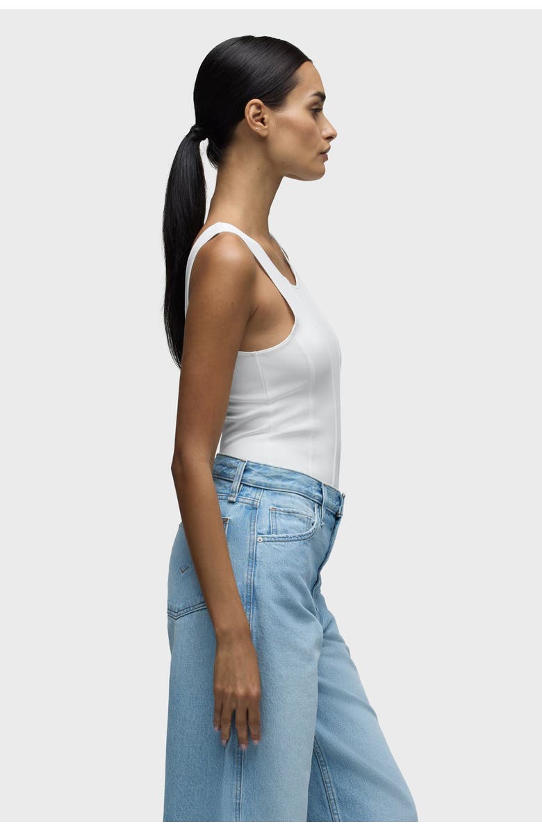 Hudson Jeans Scoop Neck Bodysuit, Main, color, White