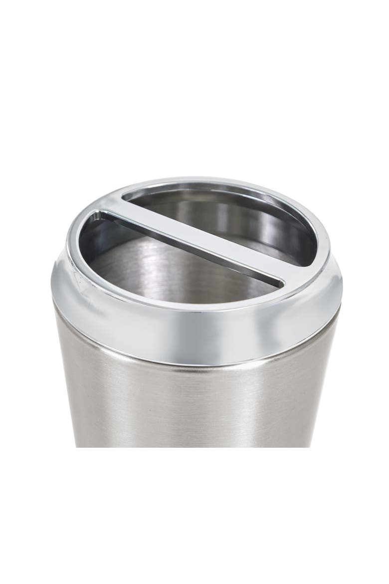 Stainless Steel Toothbrush Holder - Set of 2 - Brushed/Chrome, Alternate, color, Brushed/Chrome Split Finish