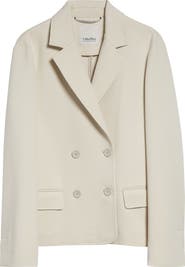 Max Mara Badia Double Breasted Double Face Jersey Blazer