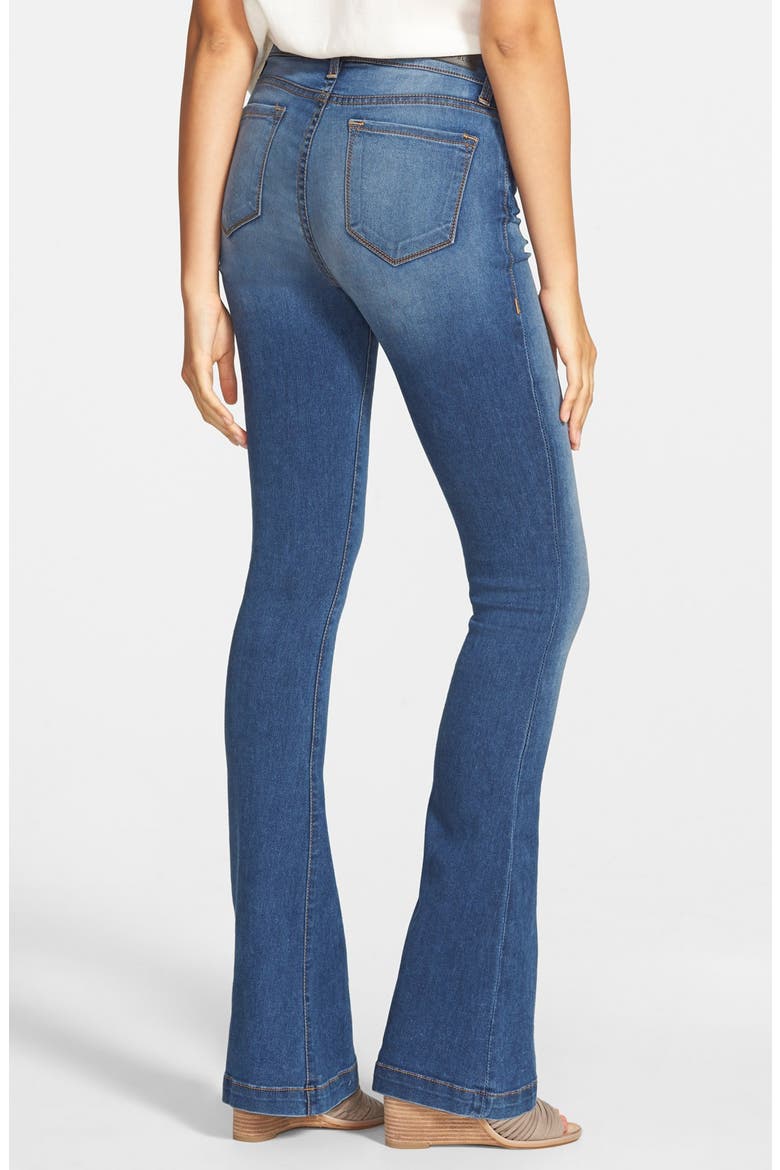'Nikki' Flare Jeans, Alternate, color, MEDIUM WASH