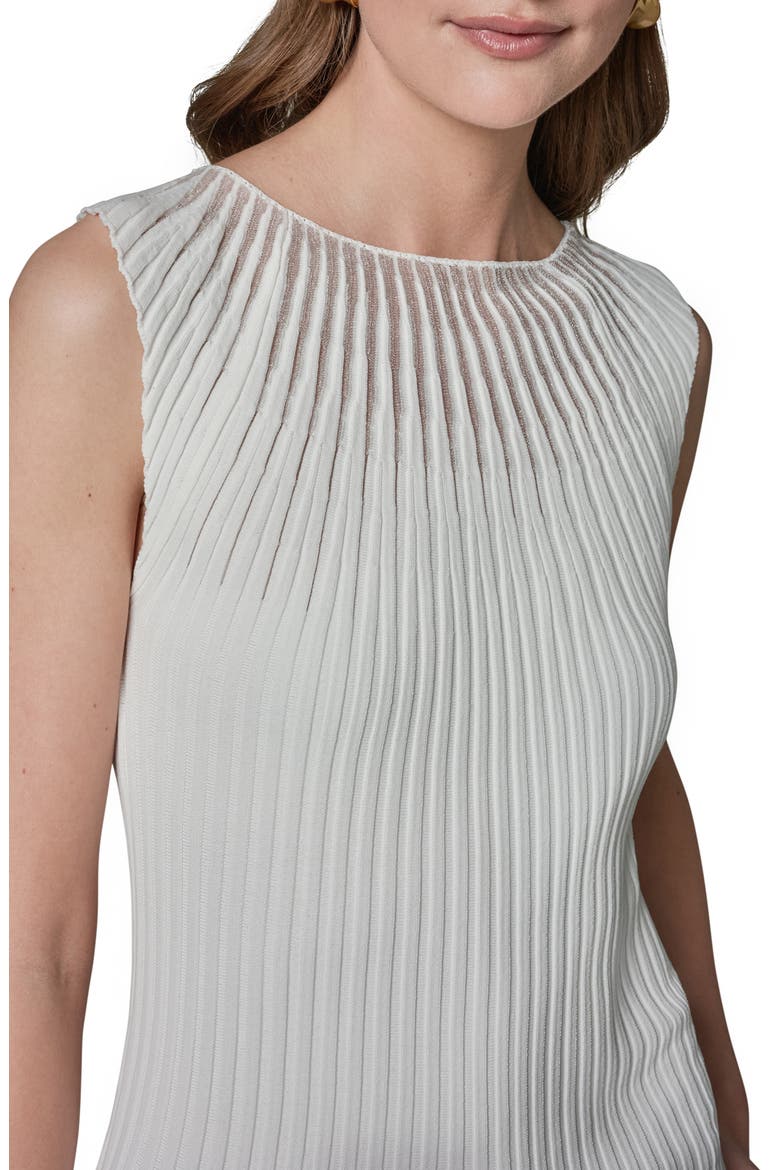 Ribbed Sleeveless Sweater, Alternate, color, CREAM