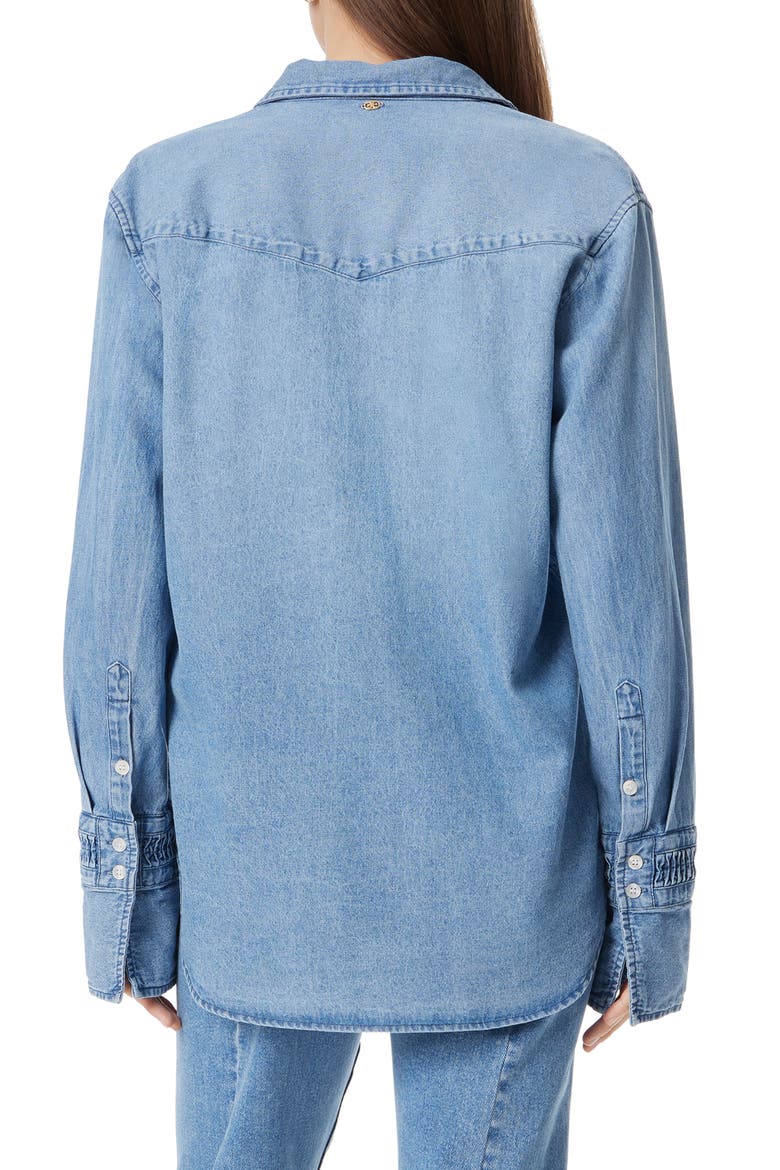 Wrenly Chambray Button-Up Shirt, Alternate, color, AEGEAN BLUE