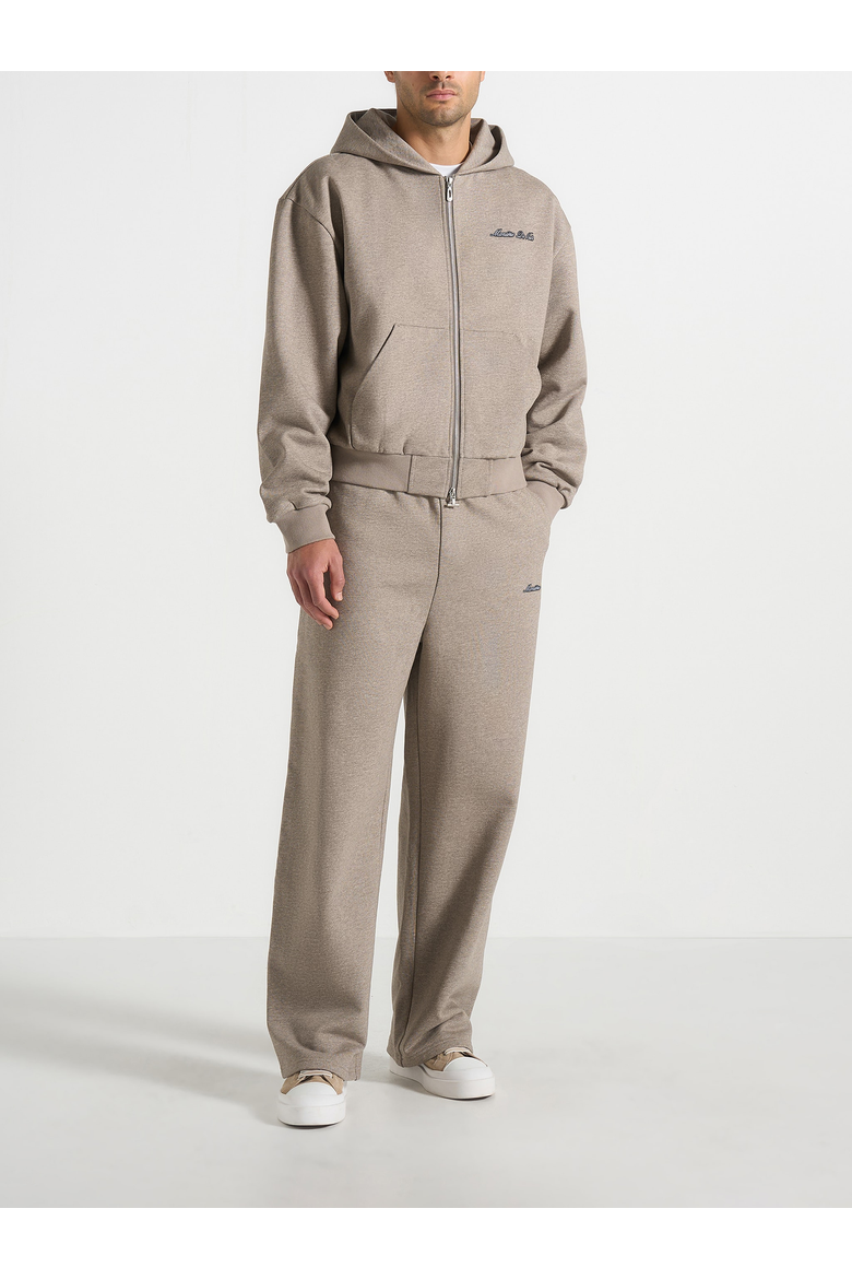 JS002 Unisex Relaxed Fit Zip Hoodie, Alternate, color, Taupe