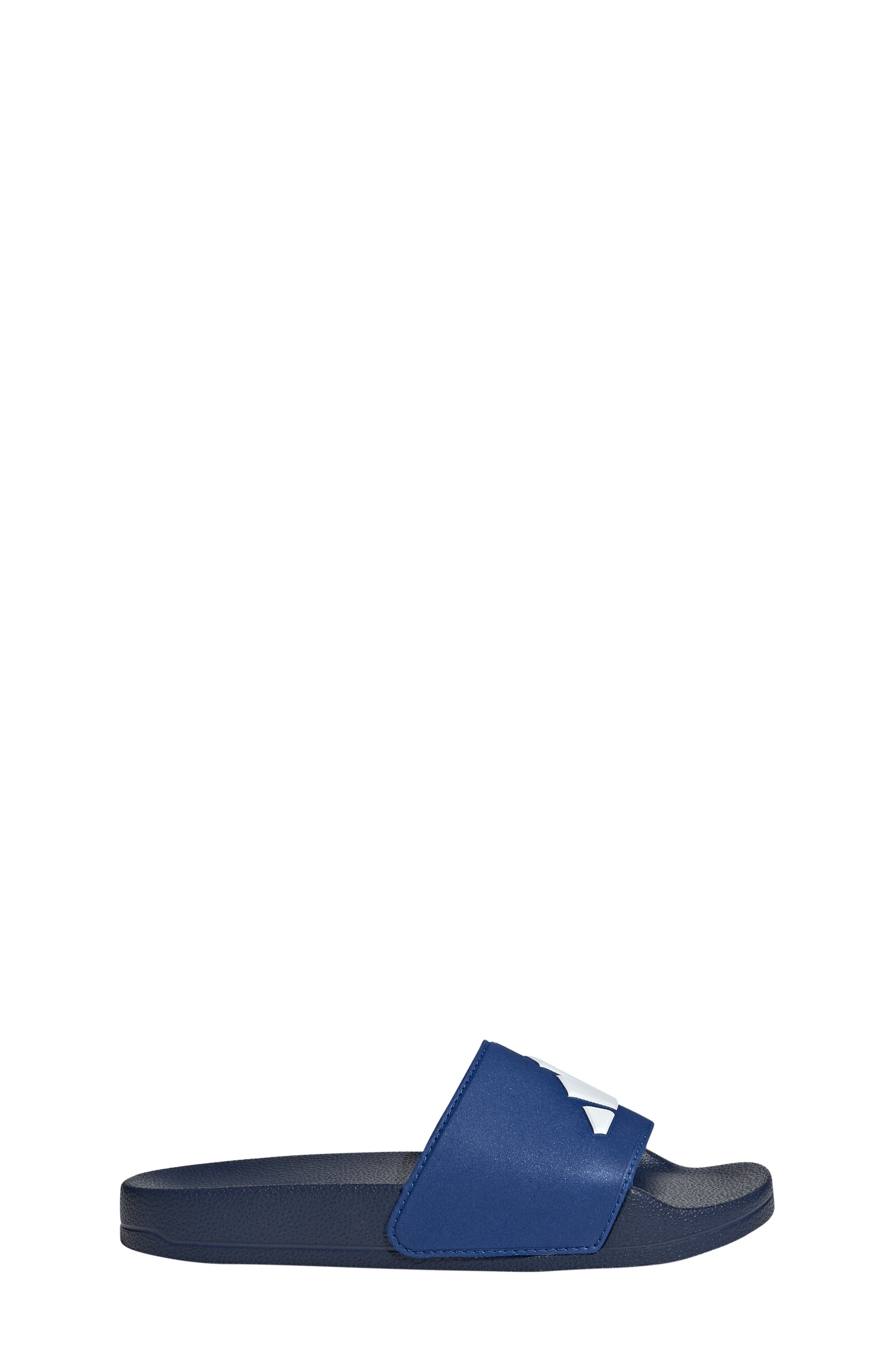 adidas Kids' Adilette Slide Sandal, Alternate, color, Dark Blue/ White/ Royal Blue