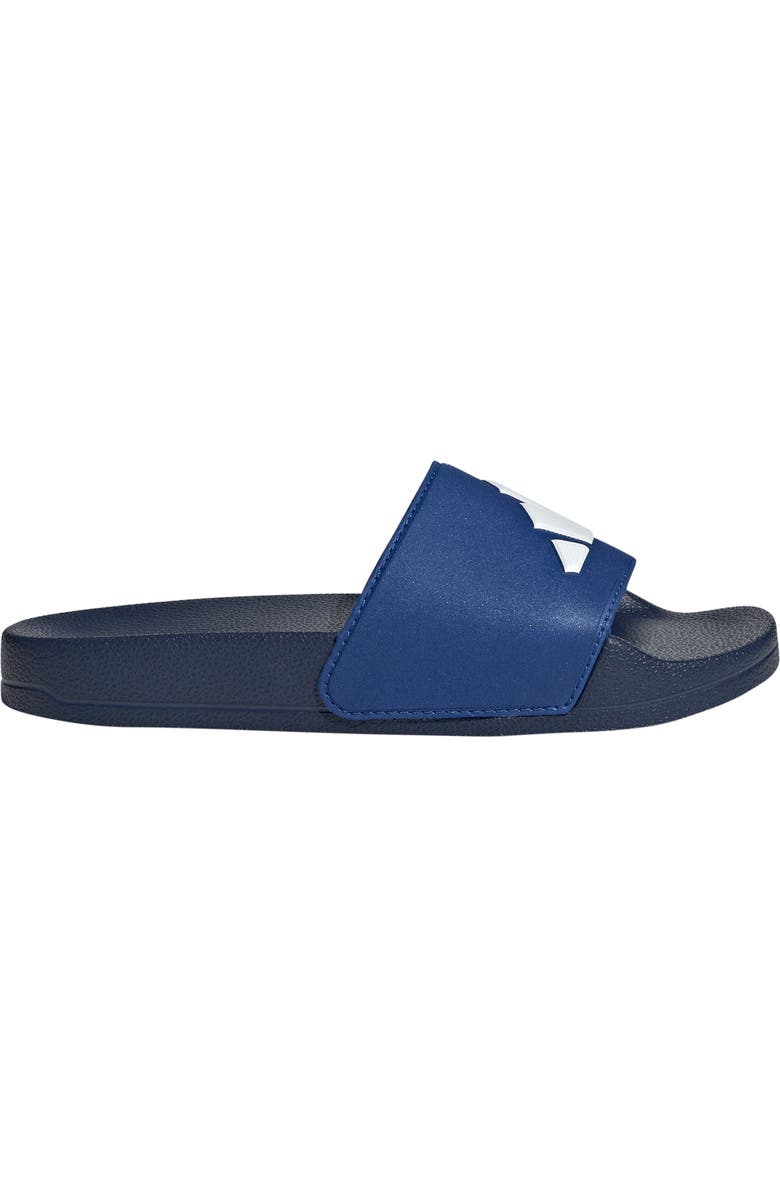 adidas Kids' Adilette Slide Sandal, Alternate, color, Dark Blue/ White/ Royal Blue