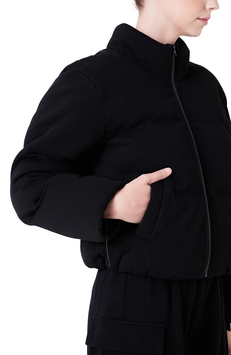 Grey Lab Knit Puffer Jacket, Alternate, color, Black