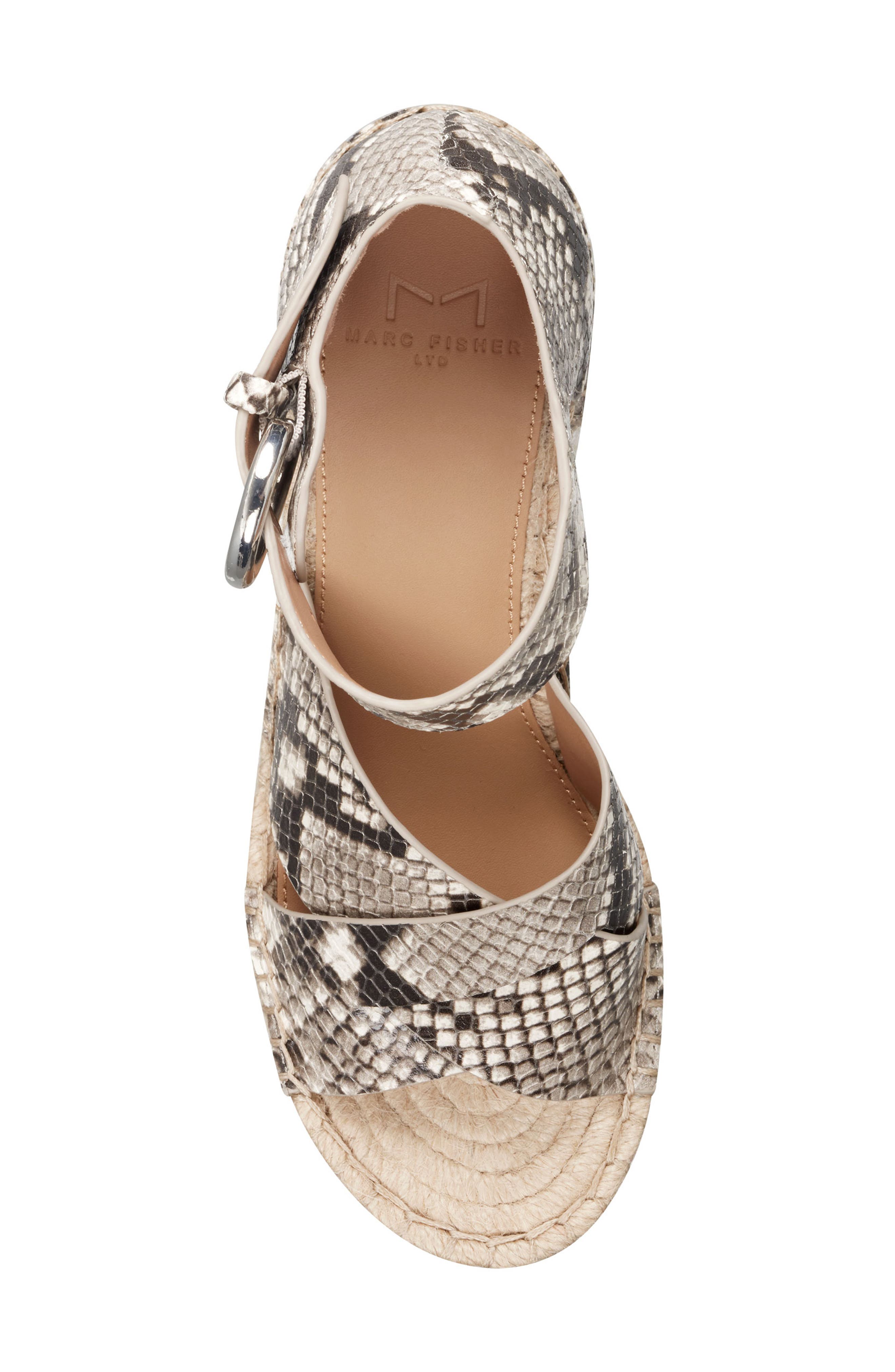 Marc Fisher LTD Amari Ankle Strap Espadrille Wedge, Alternate, color, 