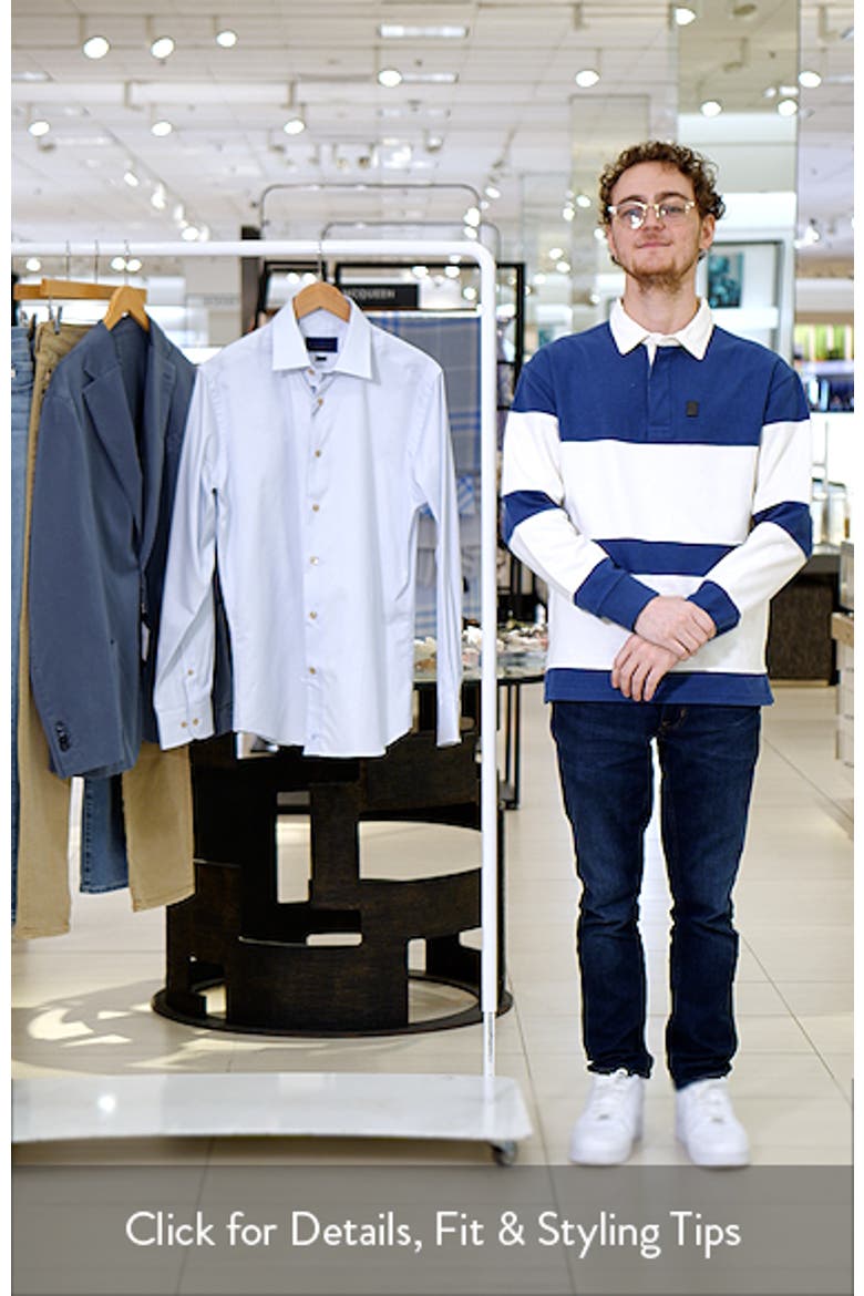 Trim Fit Geometric Cotton Dress Shirt video