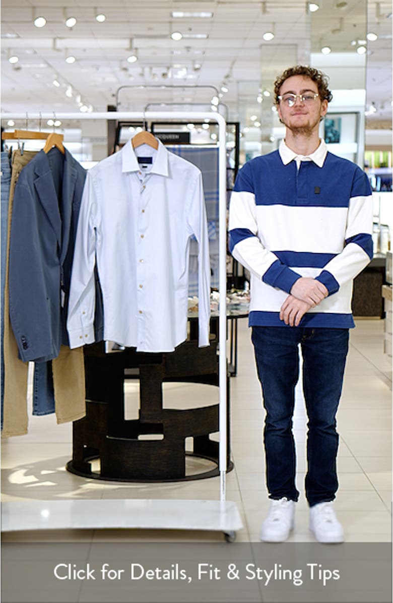 Trim Fit Geometric Cotton Dress Shirt, sales video thumbnail