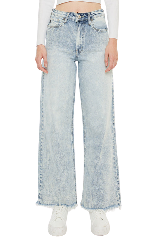 Kancan Colbie High Rise Wide Leg Jeans In Brown