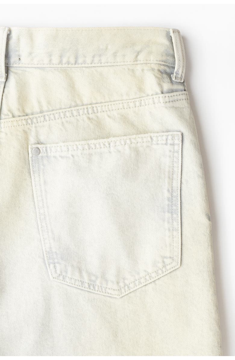 H&M Baggy Denim Shorts, Alternate, color, Pale Denim Blue