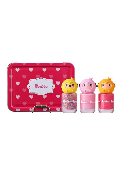 Water Based Peel Off Kids 3 Color Nail Polish Set