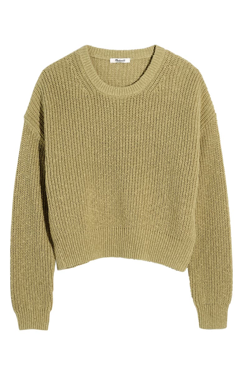 Madewell Textural Knit Cotton Pullover Sweater, Alternate, color,