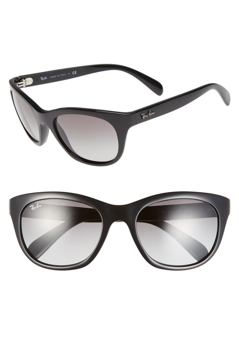 Highstreet 56mm Cat Eye Sunglasses, Alternate, color, BLACKDNU