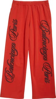 Balenciaga Embroidered Baggy Fleece Pants