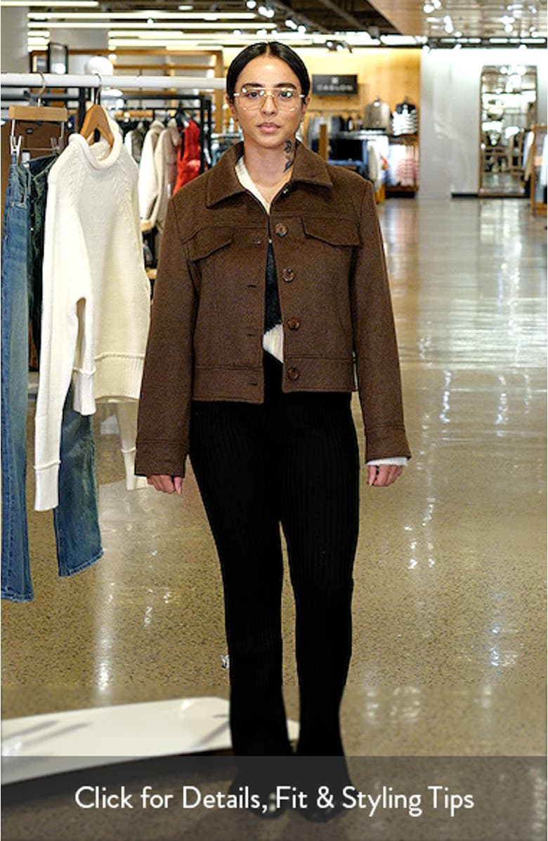 Structured Wool Blend Crop Jacket, sales video thumbnail