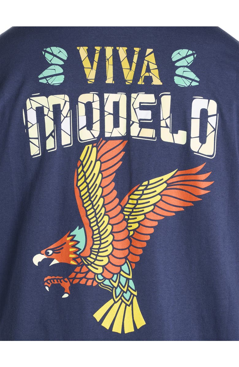 True Nation by DXL Big & Tall Modelo Graphic Tee, Alternate, color, Navy