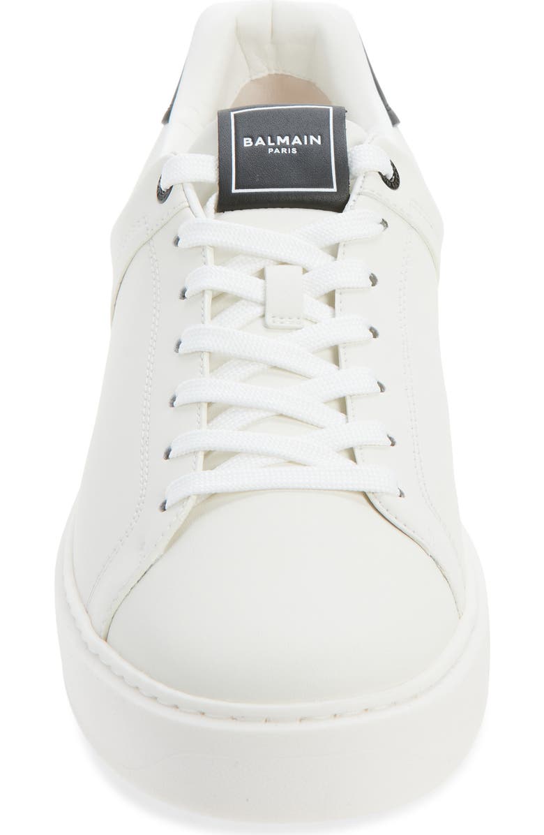 Balmain B-Court Trainer, Alternate, color, White/ Black