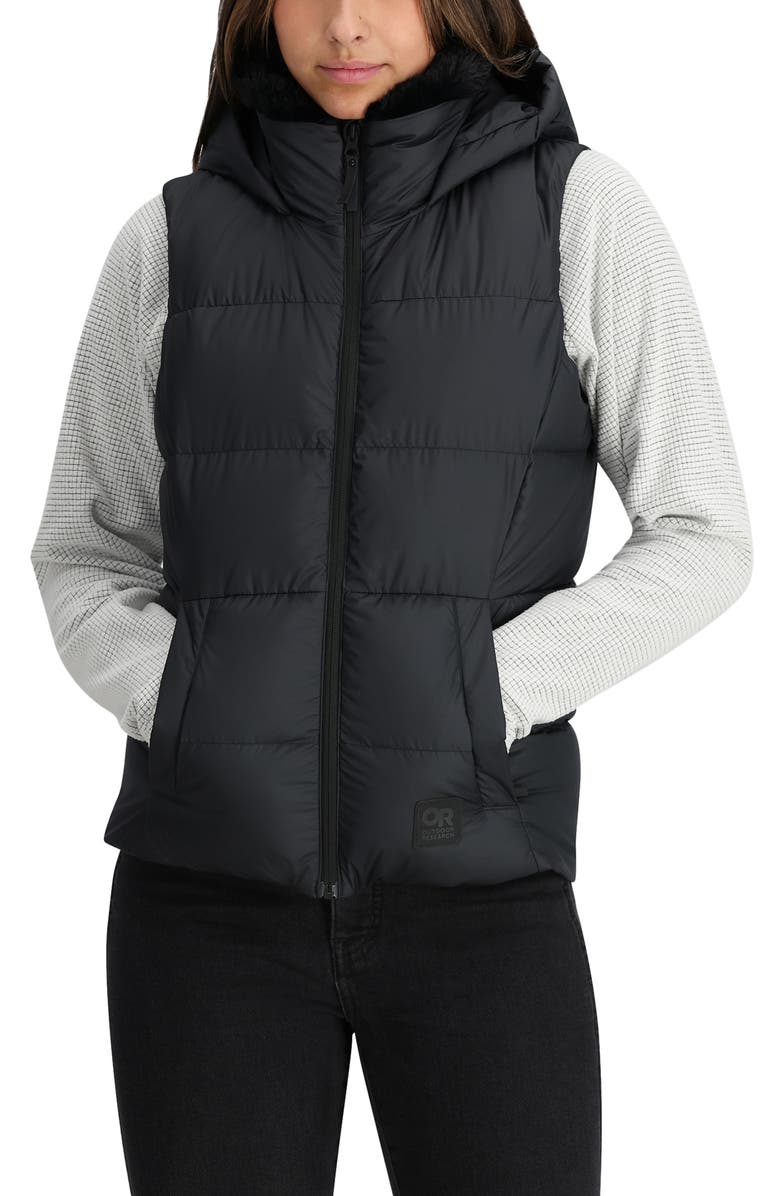 Outdoor Research Coldfront II Hooded 700 Fill Power Down Puffer Vest, Main, color, 