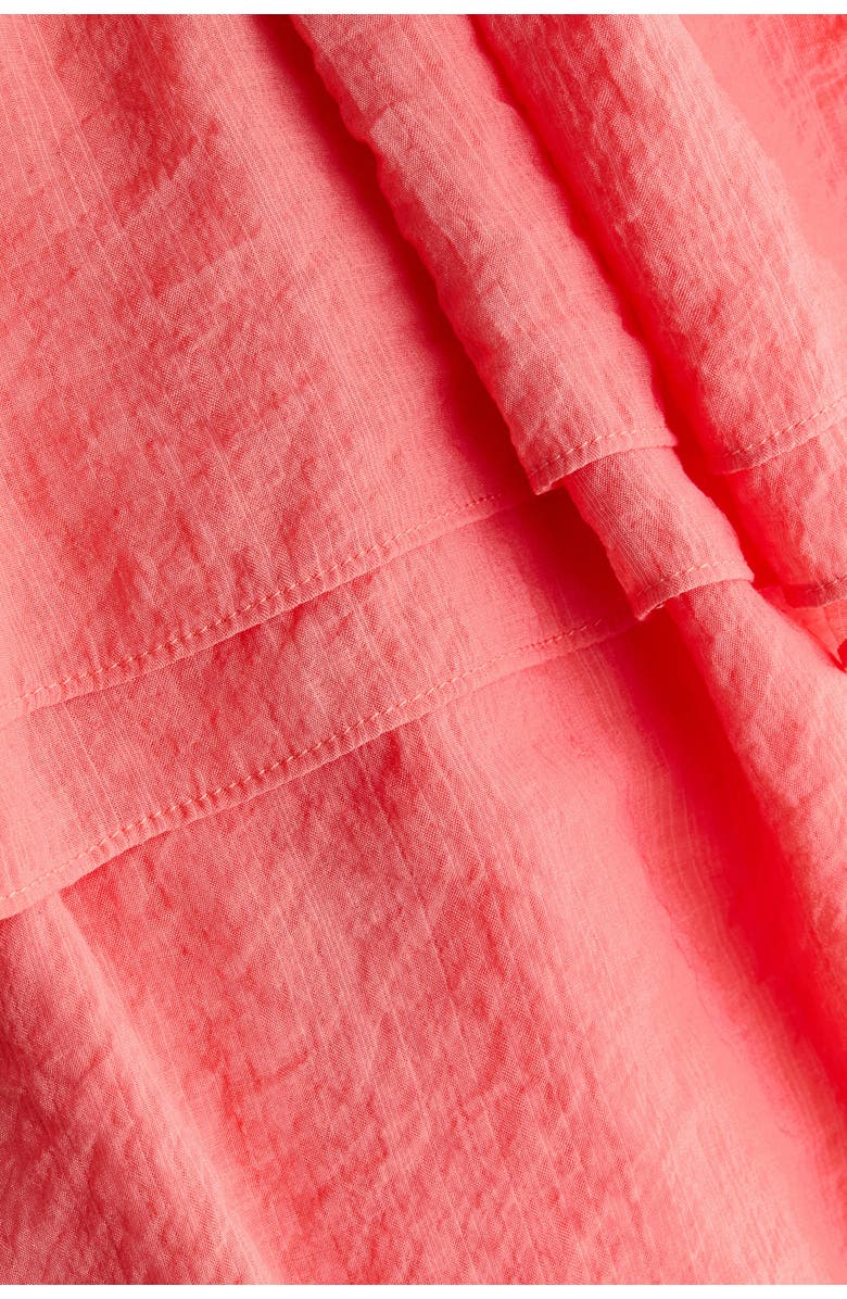 H&M Tiered High-low Dress, Alternate, color, Raspberry Red