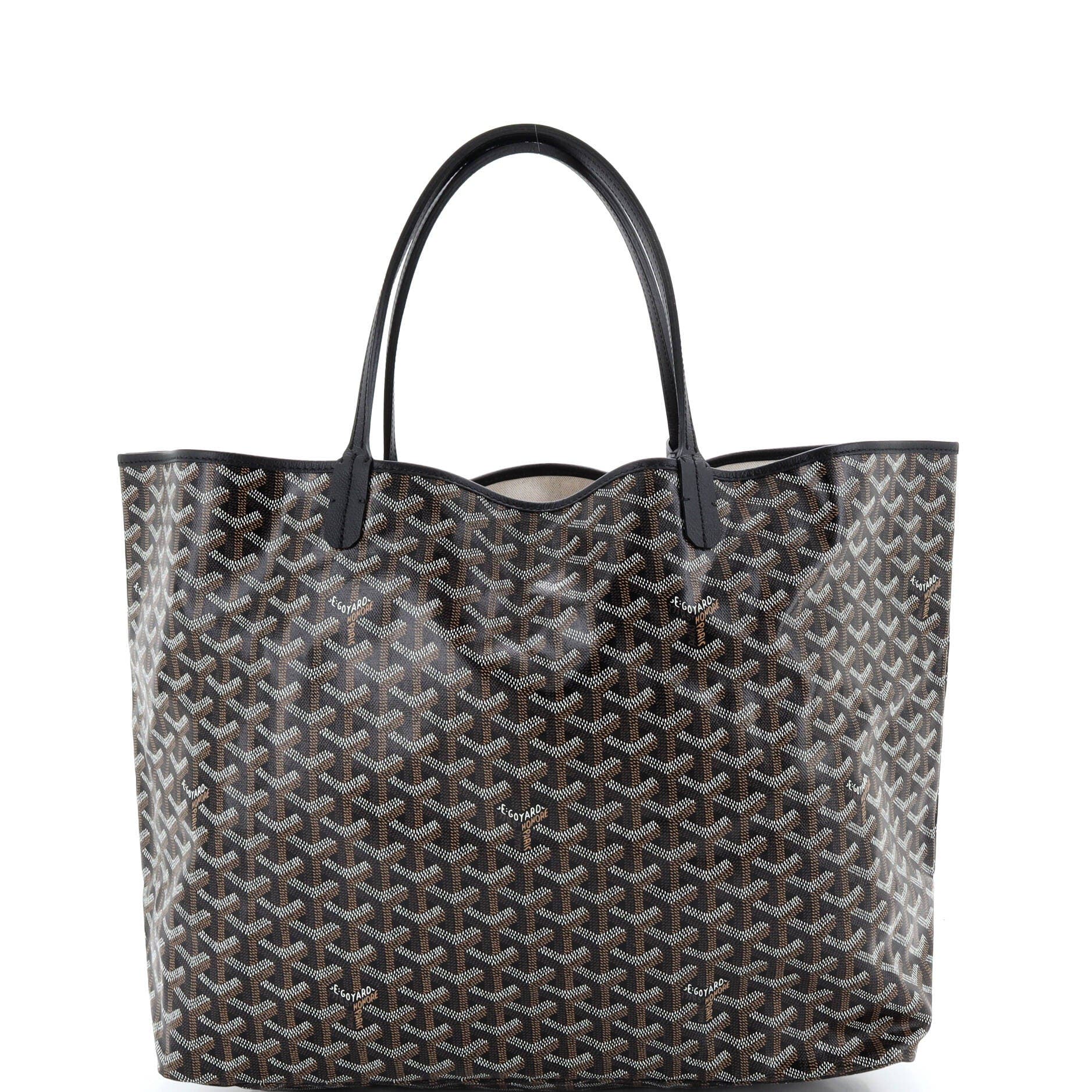 Pre-Owned Goyard Saint Louis Tote Coated Canvas GM, Main, color, Black