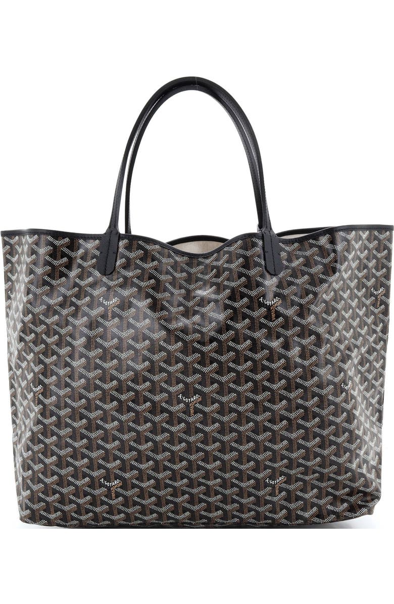 Pre-Owned Goyard Saint Louis Tote Coated Canvas GM, Main, color, Black