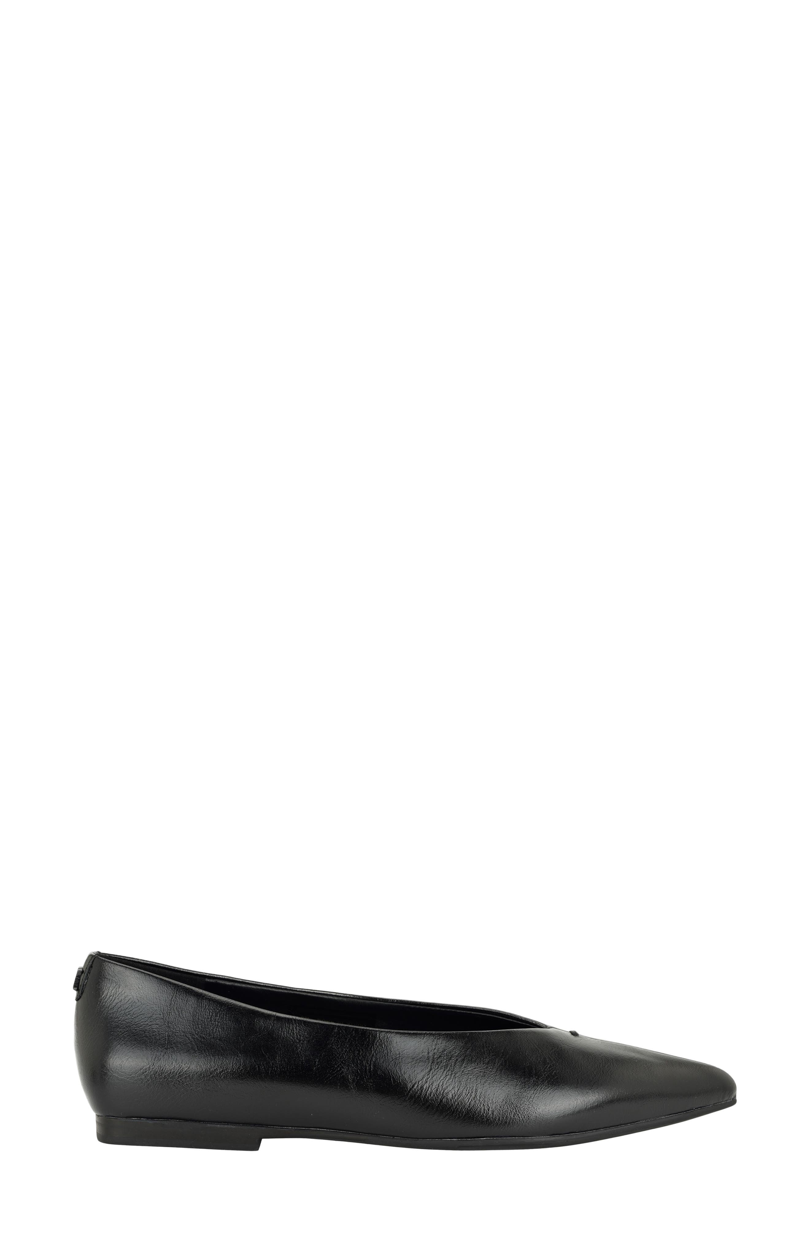Gemeen Pointed Toe Flat, Alternate, color, BLACK 002