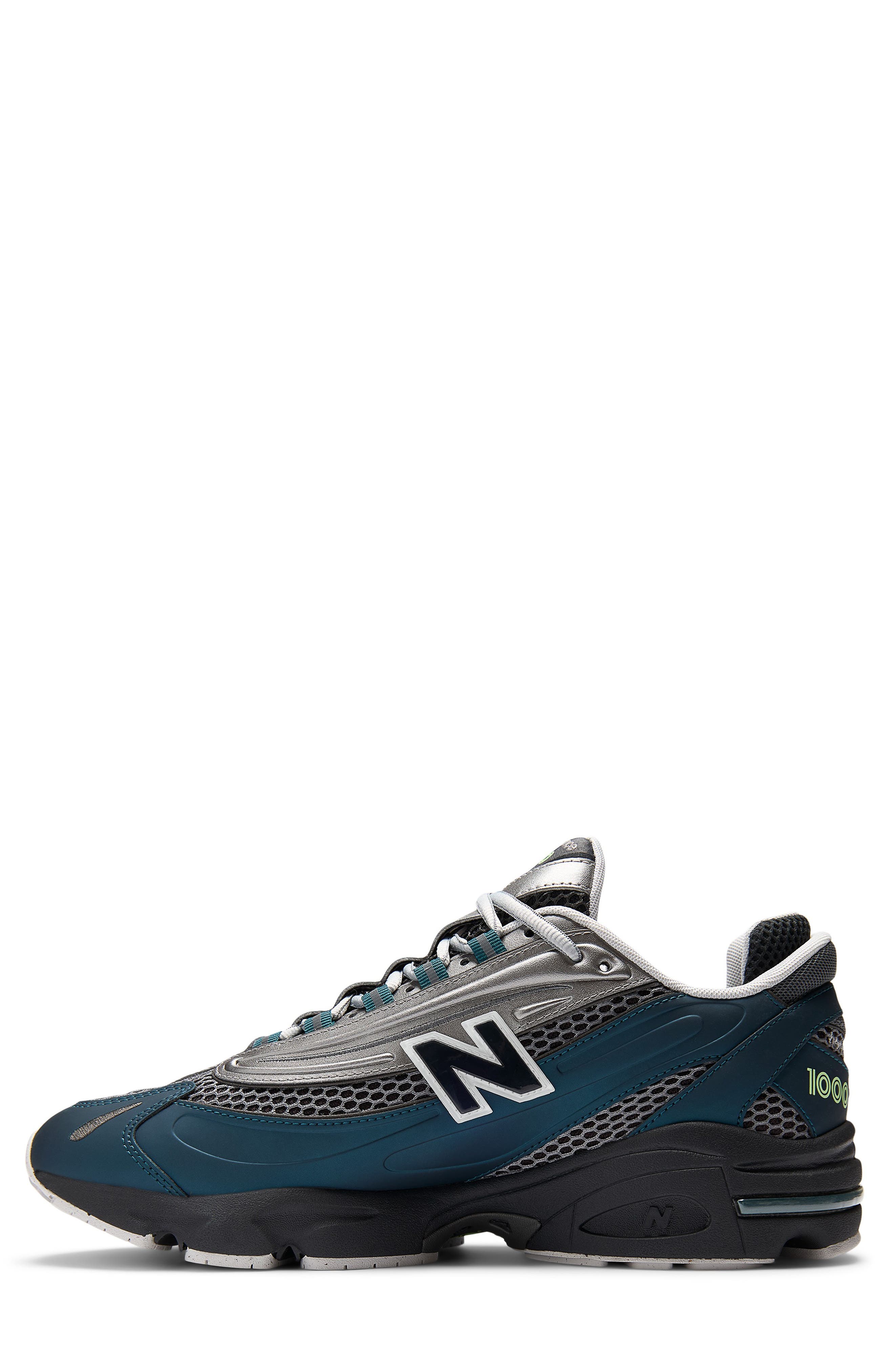 New Balance Gender Inclusive 1000 Sneaker, Alternate, color, Deep Ocean/ Dk Silver Metallic
