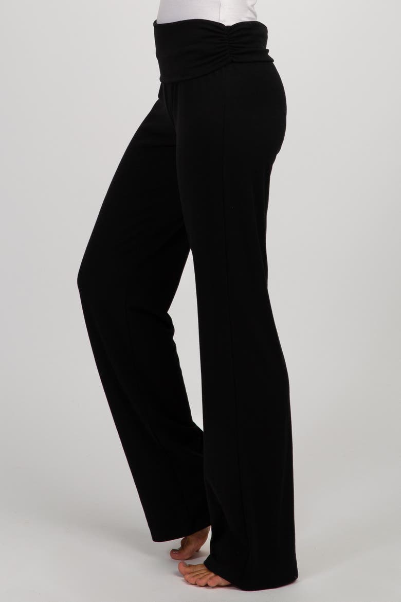 Foldover Lounge Pants, Alternate, color, Black