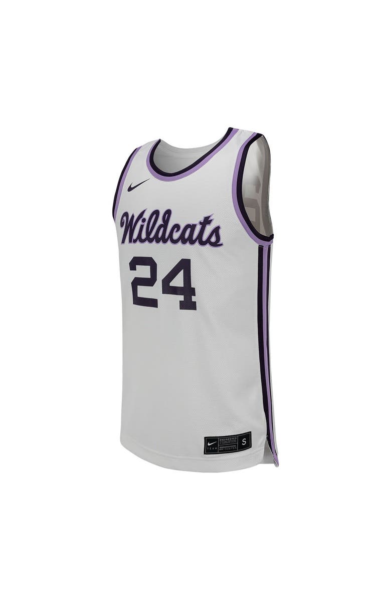 Nike Men's Nike #24 White Kansas State Wildcats Replica Basketball Jersey, Alternate, color, 